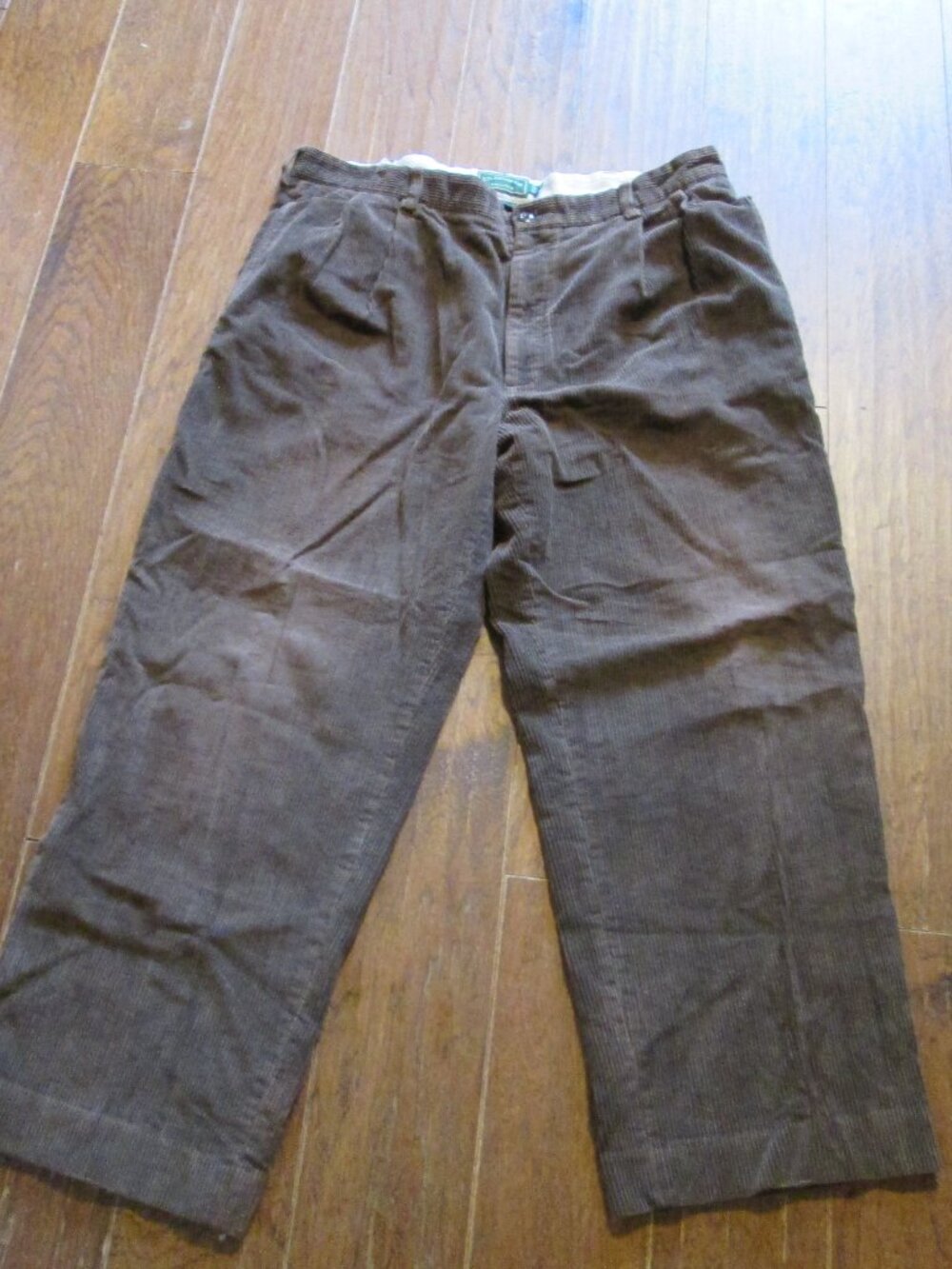 Vtg CC filison brown wide corduroy pants 40 x 29 ;length